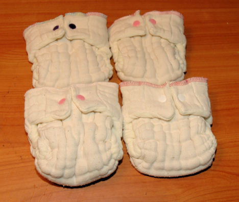 The 4 styles of the new diapers